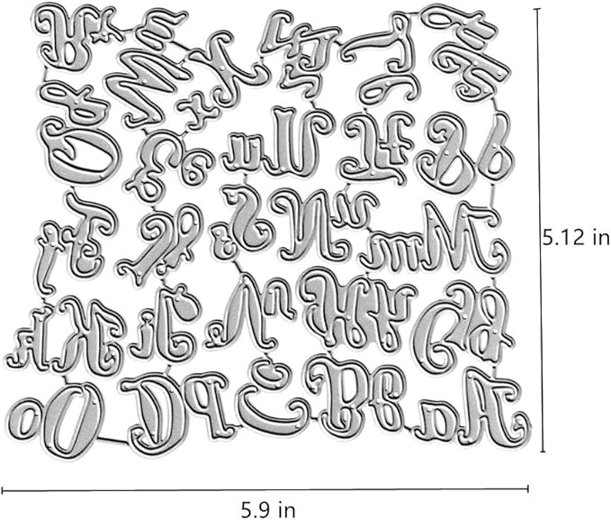 Capital 26 Letter Cutting Dies, Lowercase 26 Alphabet Die Cuts Metal Embossing Stencils Template Mould for Card Scrapbooking and DIY Craft Album Paper Card Decor