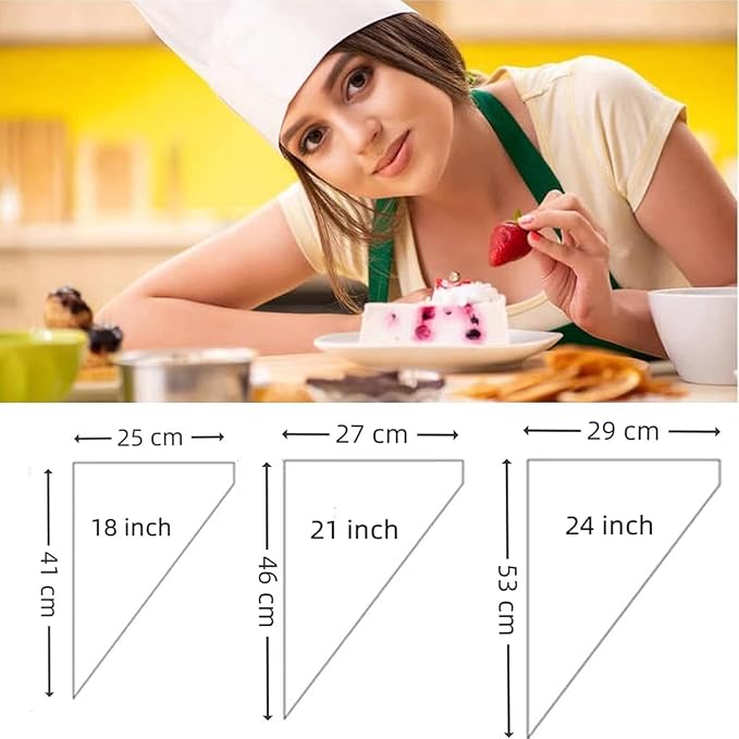 Large Piping Bags Disposable, 200 Pack 21 Inch Royal Icing Piping Bags, Thickened Clear Icing Piping Bags, Sac à pâtisserie jetable for Dessert, Cupcake, Pastry, Cake Decorating Supplies, XL