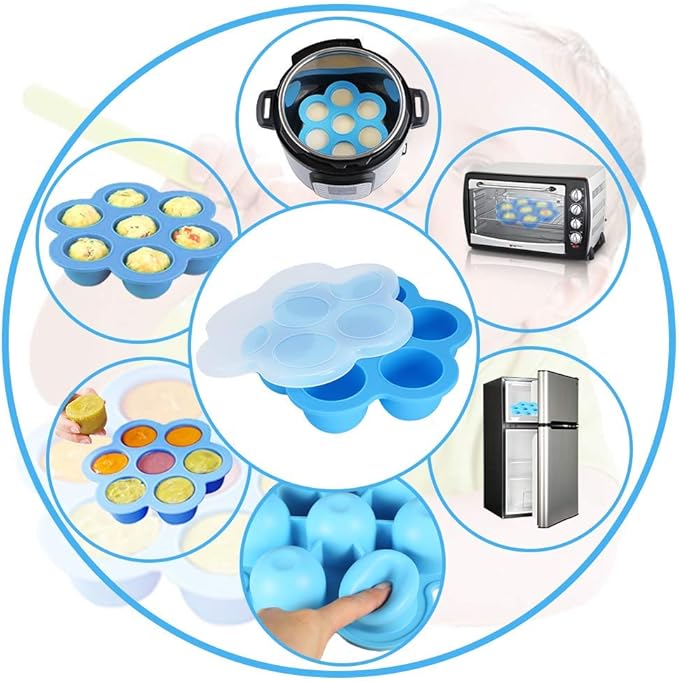 Accessories for Instant Pot, 73 PCS Accessories for Pressure Cooker for 5/6/8 Qt Electric Pressure Cooker -2 Steamer Baskets, Steamer Rack, Non-stick Springform Pan, Egg Rack