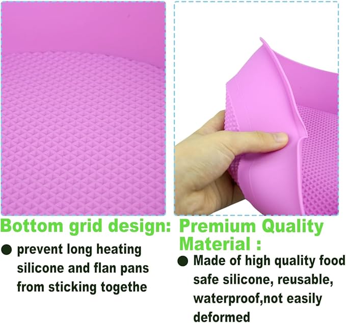 3 Pcs Springform Pan Protector, Water Bath Protector Silicone Cheesecake for 9 Inch Spring Form Preventing Water From Entering