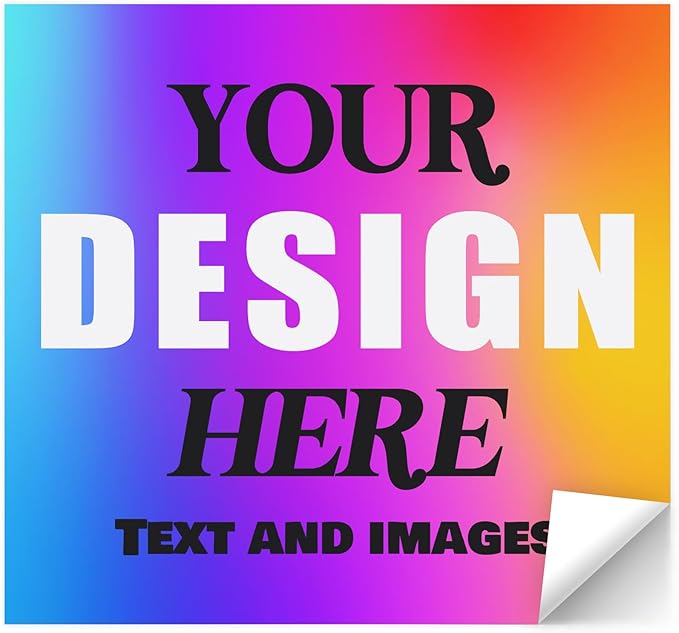 Custom Vinyl Stickers - Waterproof Fade-Resistant Labels with Your Design/Logo/Text/Image, Full Color Print, for Business and Personal Use (Multiple Shapes 1-6 Inches, 50-1000 Count)