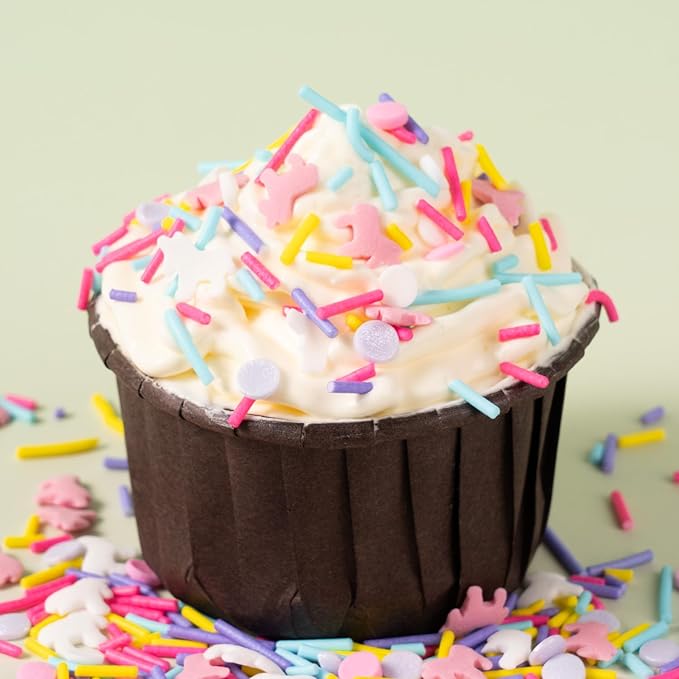 Unicorn Sprinkles for Cake Decorating 4.2 ounce Edible Pink Purple Blue Unicorn confetti Jimmies Sprinkles Mix Topper Cookie for Cupcakes Candy Cream Chocolate Birthday Princess Party