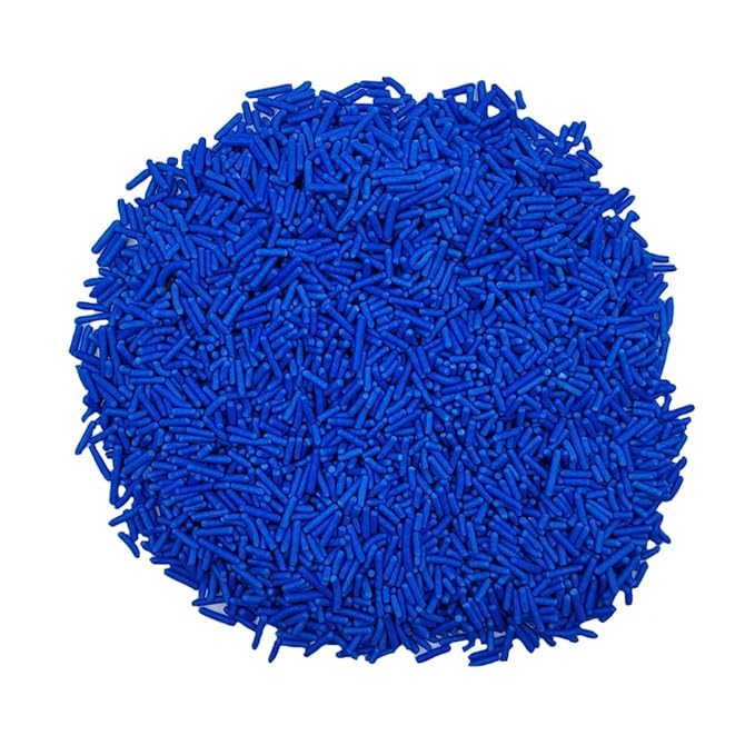 Homankit Blue Jimmies Sprinkles Edible Sprinkle Candy Soft Jimmies Toppings for Ice Cream, Cupcake, Cake, Cookie, Dessert Decorating 2.75 Ounces
