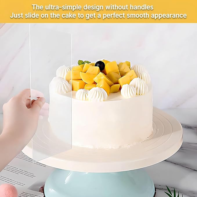 Cake Scraper for Tall Cake Decorating,Smoothe Acrylic Material,8 Inch