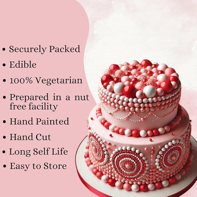 Confect Love Pink Pearl Disco Ball Sprinkles - Edible Cake & Cupcake Decorating Sprinkles, Decorative Sugar Pearls for Desserts and Cookies | Vegan, Gluten-Free, Soy-Free, Dairy-Free, Palm Oil-Free – 4.2 Oz