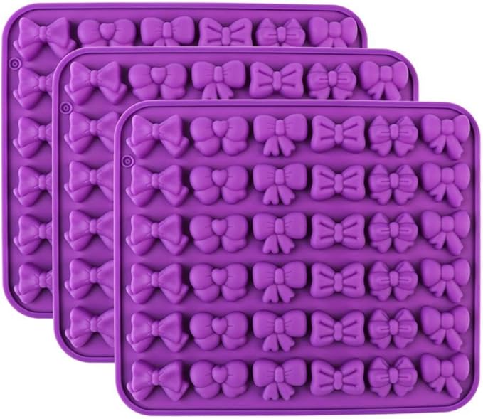 Candy Chocolate Mold Silicone Mold For Making Candy, Chocolate, Cake Decoration, Pudding, Cookies, Ice Cube (Bow mold)