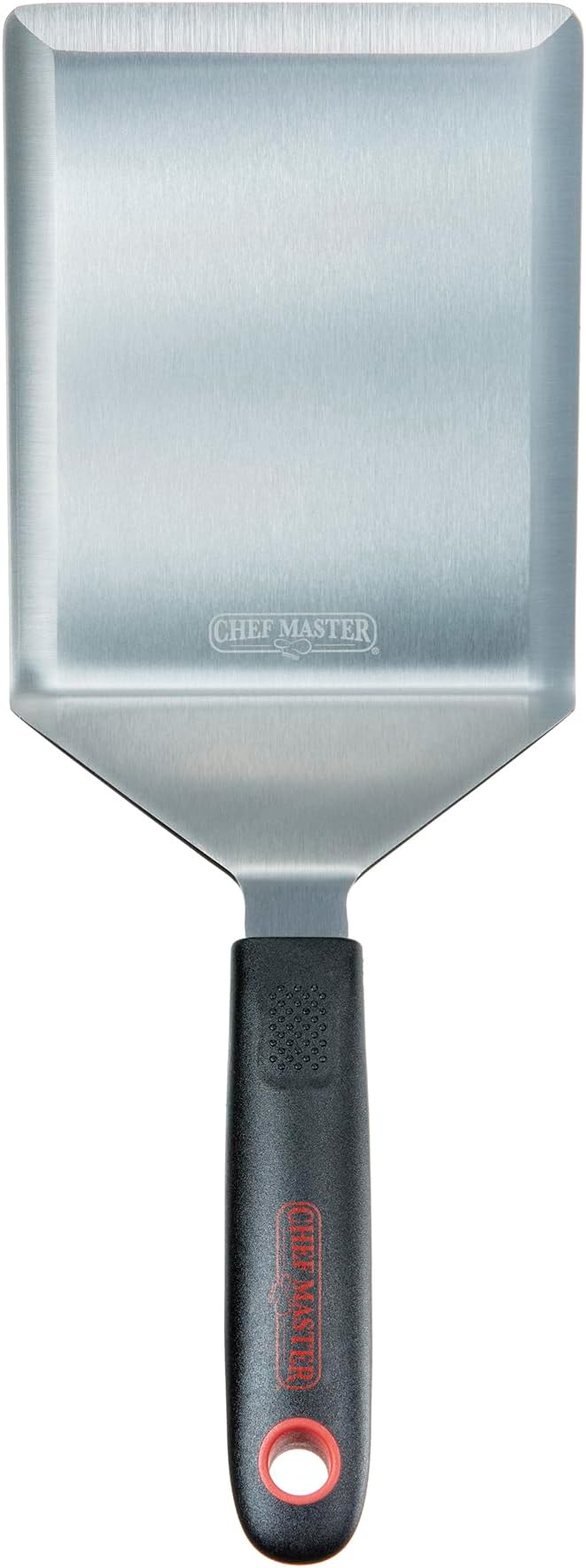 Chef Master 90286 High Heat Extra Heavy Turner Spatula, 5.9" x 4.96" Blade | Heat Resistant Handle | Slip Resistant Grip | Dishwasher Safe