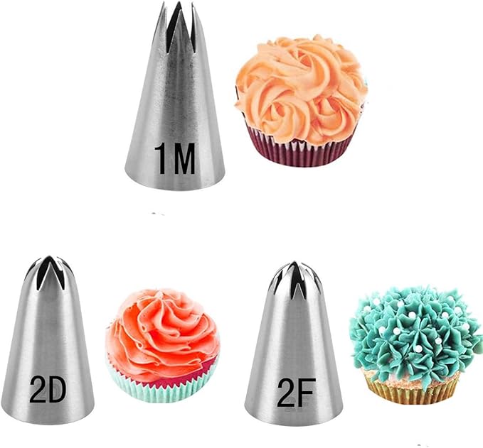 Symphony Wire Tips, Stainless Steel Icing Piping Nozzles For Pastry Fondant Tools (grass & flower)