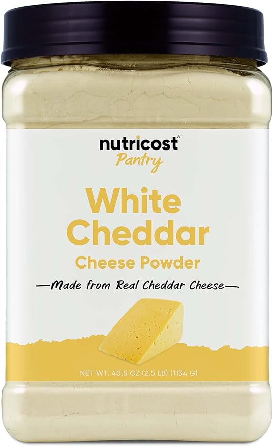 Nutricost Pantry White Cheddar Cheese Powder (2.5 Pounds Per Bottle) - Powdered Cheese :: Great for Cooking, Baking, Popcorn, and More!