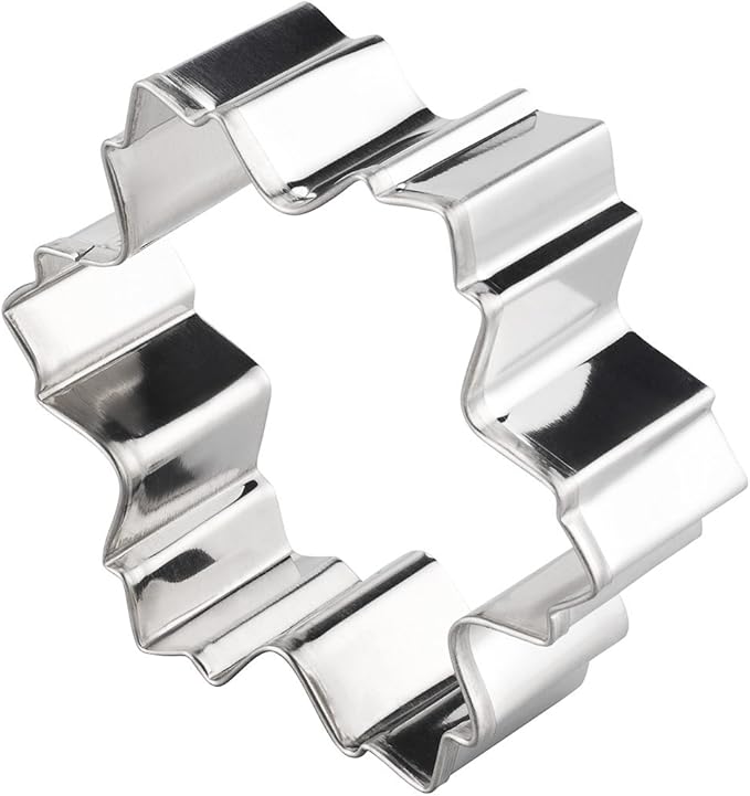 Snowflake Set - 3D Christmas Tree & Snowflake Cookie Cutters - 9 Piece Stainless Steel Set for Holiday Winter Baking