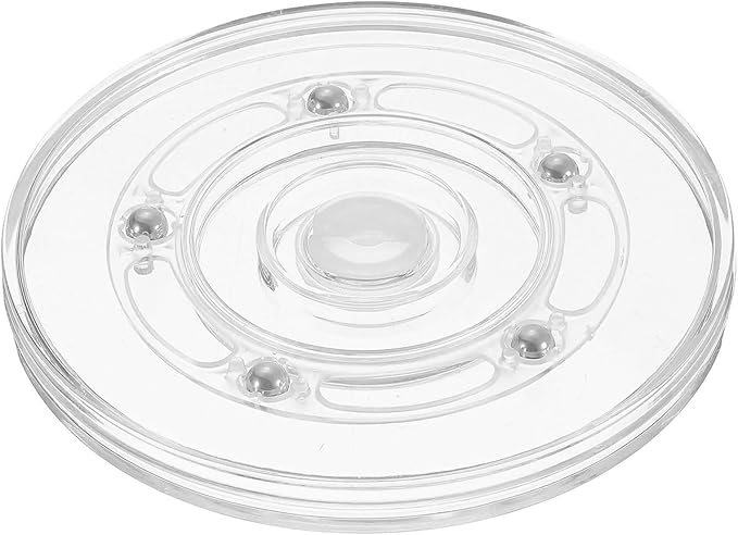 uxcell Acrylic Lazy Susan Turntable, 4.5 Inch Clear Turntable Organizer Ball Bearing 360 Degree Rotating Tray for Spice Rack Table Cake Kitchen Pantry Decorating Bathrooms