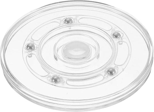 uxcell Acrylic Lazy Susan Turntable, 4.5 Inch Clear Turntable Organizer Ball Bearing 360 Degree Rotating Tray for Spice Rack Table Cake Kitchen Pantry Decorating Bathrooms