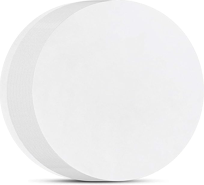 10 Inch Round Parchment Paper, Set of 200, 4.5/5.5/6/7/8/9/12in Parchment Rounds Available, Baking Parchment Circles for Springform Pan, Cake Pan, Tortilla Press and More