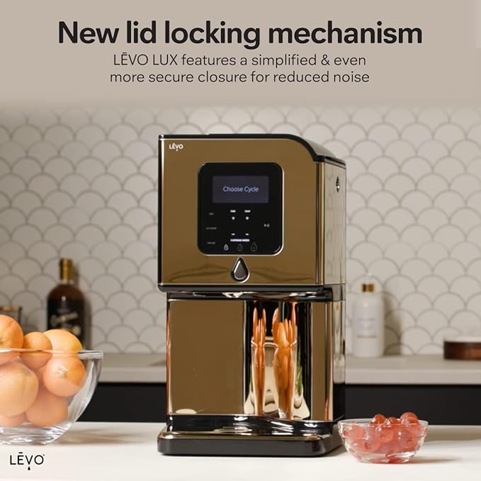 LEVO Lux - Premium Herbal Oil Infusion Machine - Botanical Extractor - Herb Dryer, Decarboxylator, & Oil Infuser - Gourmet Edible Infusion Maker - For Infused Gummies, Brownies & More - Copper