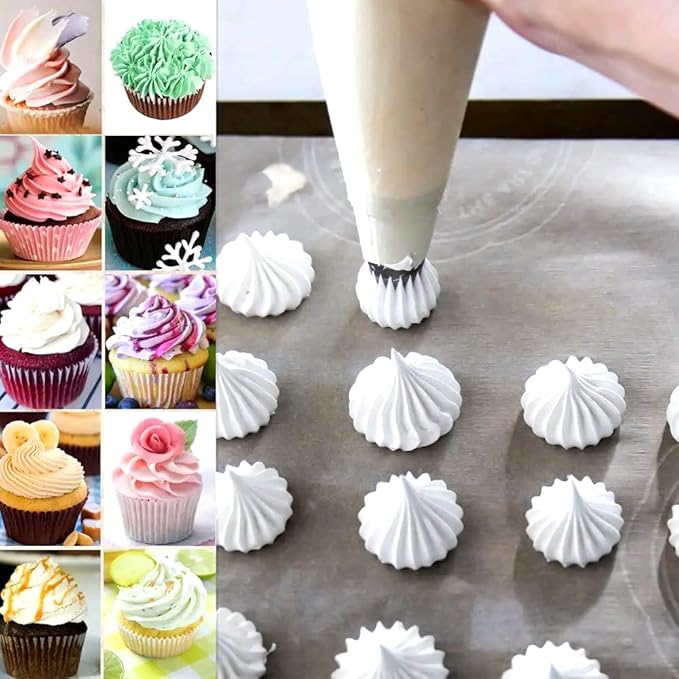 12 Pcs Piping Tips Set, Stainless Steel Piping Tips Piping Nozzles Icing Tips Kit for DIY Cake Cupcake Cookies Decorating