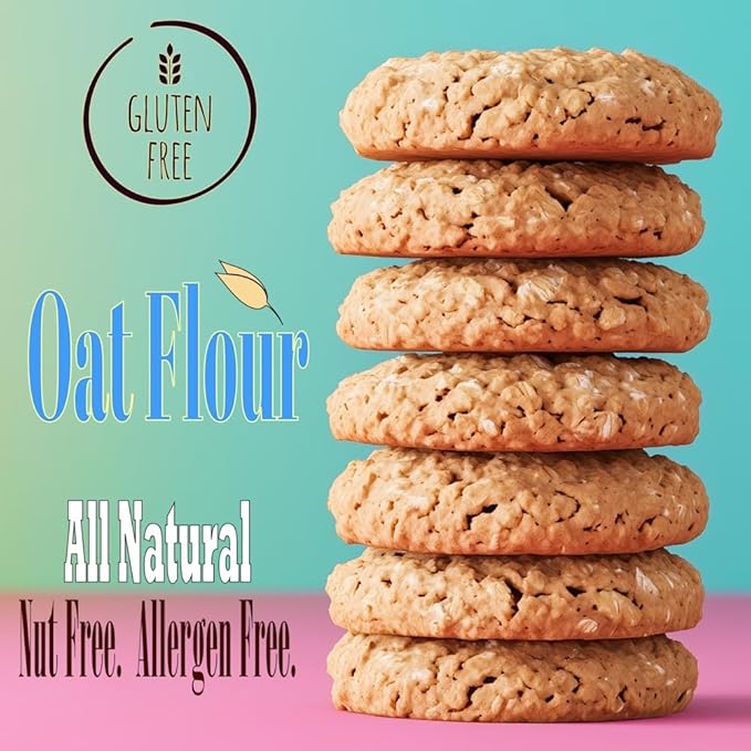 PureOats Gluten Free Oat Flour (4Lb Bag) 100% Whole Grain, Vegan, Allergen Free for Healthy breakfast and more