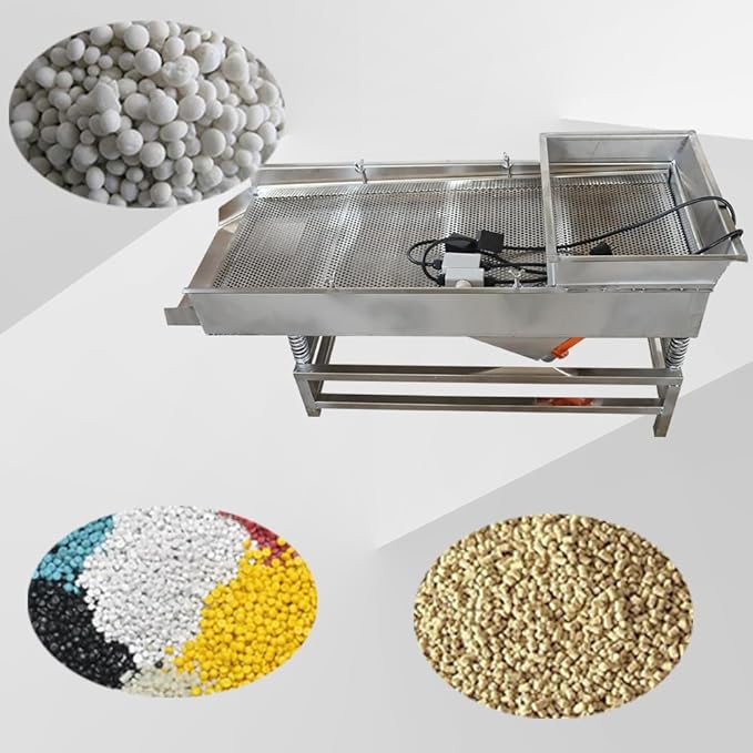Electric Linear Vibrating Sifter(Two Motors+10mm Screens) Straight Vibrating Sieve Shaker Stainless Steel 110v JG40-95 Series
