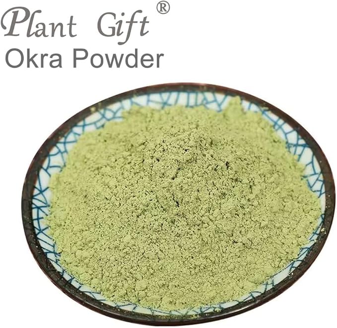 100% Natural Pure Okra Powder 100g/3.52oz 黄秋葵粉 for Smoothies, Shakes, Baking & Drinks, Tea | Free from Preservatives