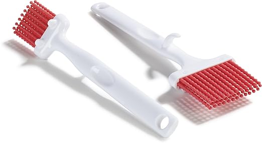 Carlisle FoodService Products 4040305 Silicone Basting Brush with Hook, 2", Red (Case of 12)
