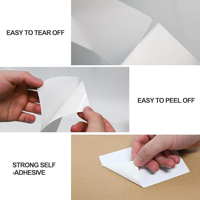 L LIKED 3" X 5" Direct Thermal Labels, Thermal Printer Shipping Labels for Small and Microenterprise, Compatible with Zebra & Rollo Printers, Perforated Line, White - 1000 Pcs.