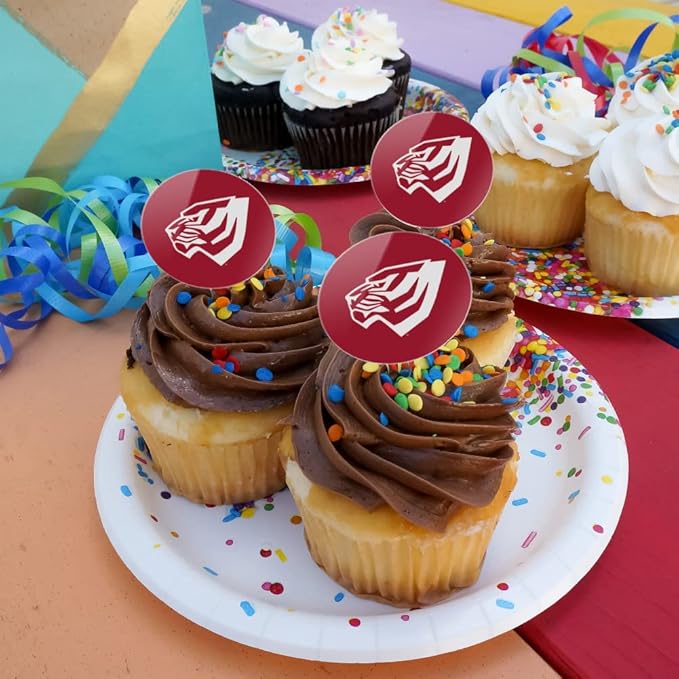 University of West Alabama Primary Logo Cupcake Picks Toppers Decoration Set of 6