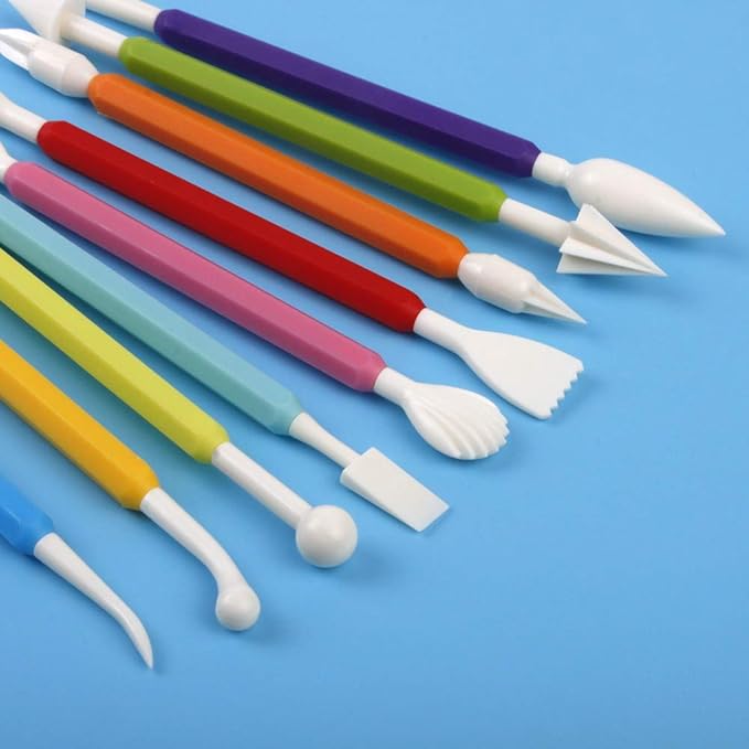 13PCS Fondant Tool, Cake Decorating Hand Tool, Double Head Metal Ball, Gum Paste Modeling Tools
