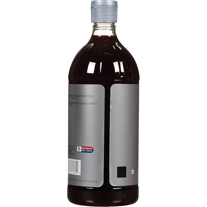 McCormick Culinary Vanilla Extract, 32 fl oz - One 32 Fluid Ounce Container of Gluten Free and Non-GMO Pure Vanilla Extract Made From Premium Vanilla Beans Perfect for Chefs & Home Bakers