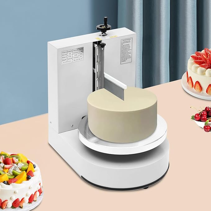 LOYALHEARTDY 200W Cake Spreading Machine with Turntable,Cake Turntable Adjustable Spatula, Touch Control, Cake Icing Machine, Pink - Perfect for Professional Cake Decorating (white)