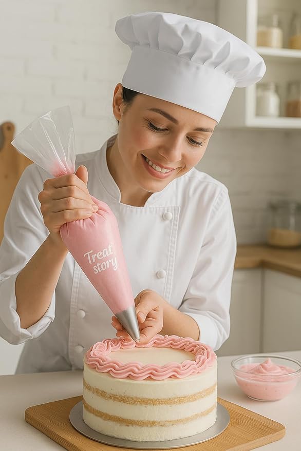 Extra Large 21 Inch piping bags and tips set (3 Nozzles) – 100 Pack Heavy Duty Disposable Pastry Bags, Non-Slip Icing Bags for Baking & Frosting