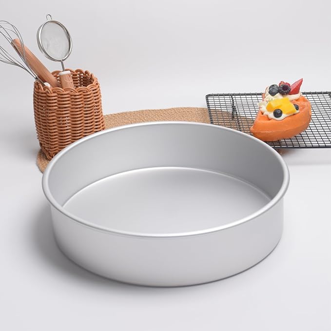 10×3 round Cake Pan,Aluminum cake tin baing pan for birthday cake party (10×3 round Cake Pan)