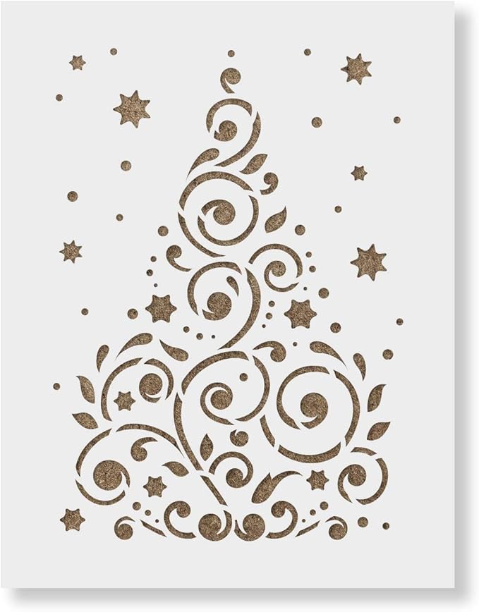 Christmas Tree Stencil - Holiday Designs, Christmas Trees