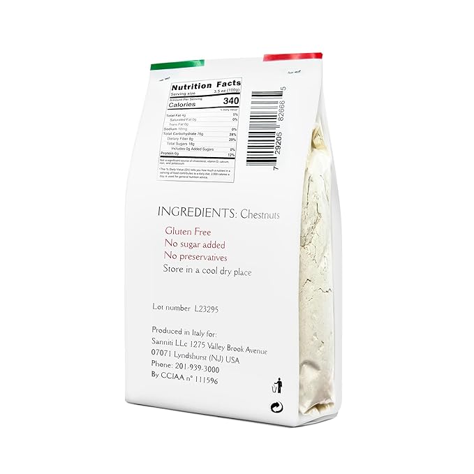 Sanniti Italian Gluten Free Chestnut Flour, 500 grams (Pack of 2)