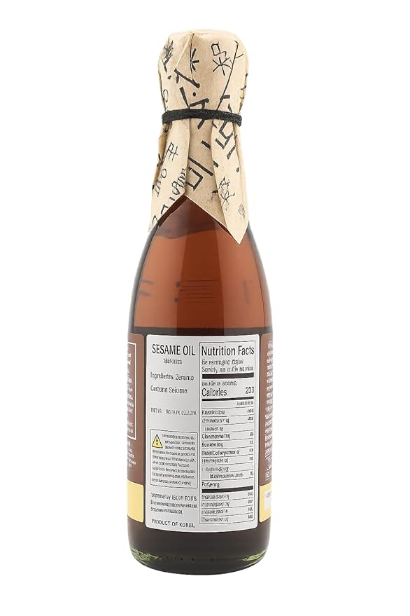300ml -100% Pure Premium Korean Toasted Sesame Oil – Rich Nutty Flavor, Traditional Korean Style, Perfect for Cooking, Stir-Fry & Dressings (Roasted Sesame Oil) 300ml