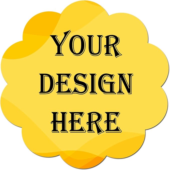 JOVELLO 100-1000 Custom Stickers - Personalized Labels Stickers with Image Logo and Text(Flower,2.5 Inch)