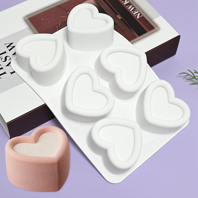 mostsom Heart Valentine's Day Mousse Cake Mold French Dessert Silicone Mold Chocolate Jelly Baking Tools Cake Decorating Tool (B_ Heart)