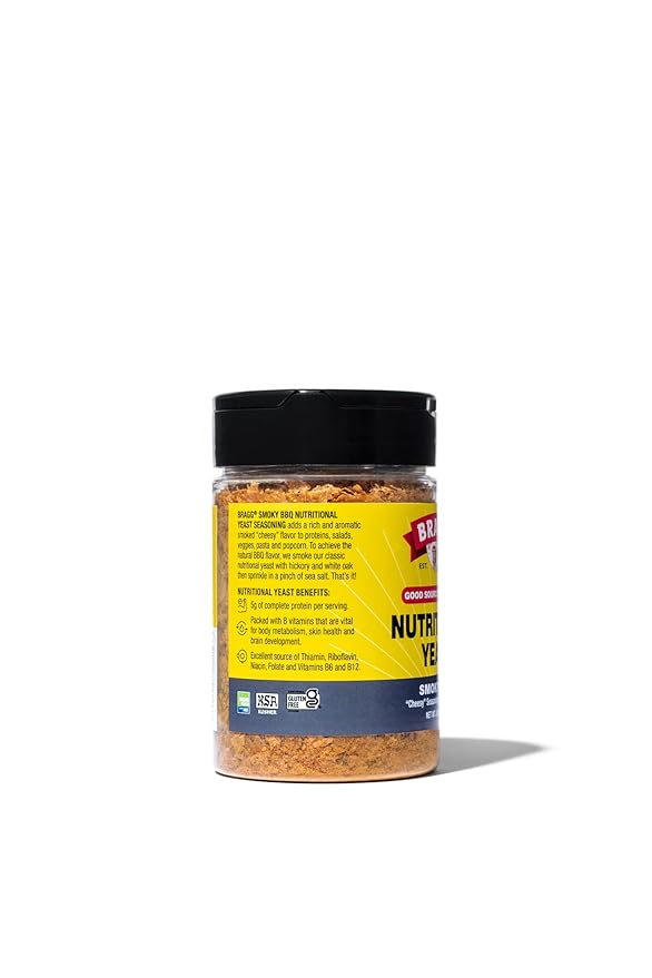 Bragg Nutritional Yeast Seasoning Variety Pack - (2 Pack) 3 oz - Dairy-Free Parmesan Cheese Substitute - Perfect for Salads, Pastas, Popcorn, and More