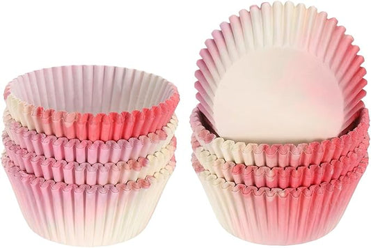 HARFINGTON 200 Count Cupcake Liners Cupcake Cups Standard Size Muffins Liners Papers Baking Cups Wrappers Greaseproof for Party Wedding, Pink Yellow Gradient