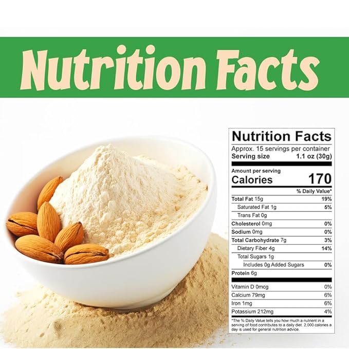 Sincerely Nuts Blanched Almond Flour for Baking, 1 lb - Gluten Free Non-GMO Low Carb Flour for Keto, Paleo & Zero Grain Diets - Kosher Fine Almond Meal Powder for Tortillas, Bread, Pizza Crust & Cake