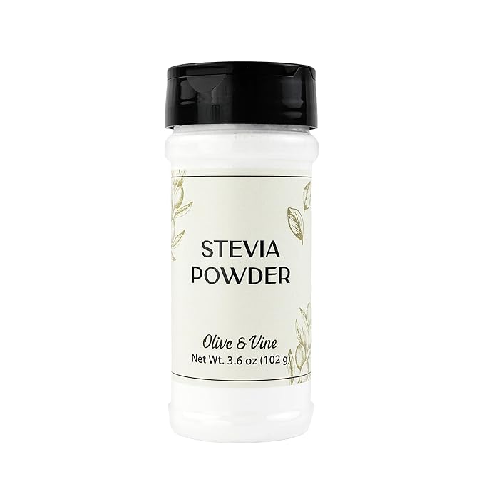 Olive & Vine Stevia Powder, Sweet Flavor, For Baking & Beverages, Rich Tradition, Authentic Taste, For Global Recipes (3.6 Ounce)