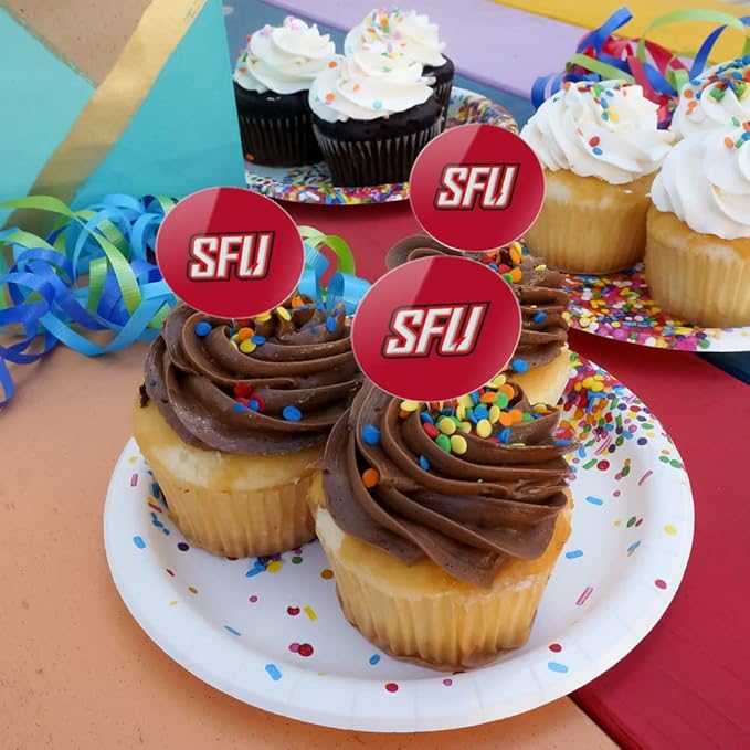 Saint Francis University Primary Logo Cupcake Picks Toppers Decoration Set of 6