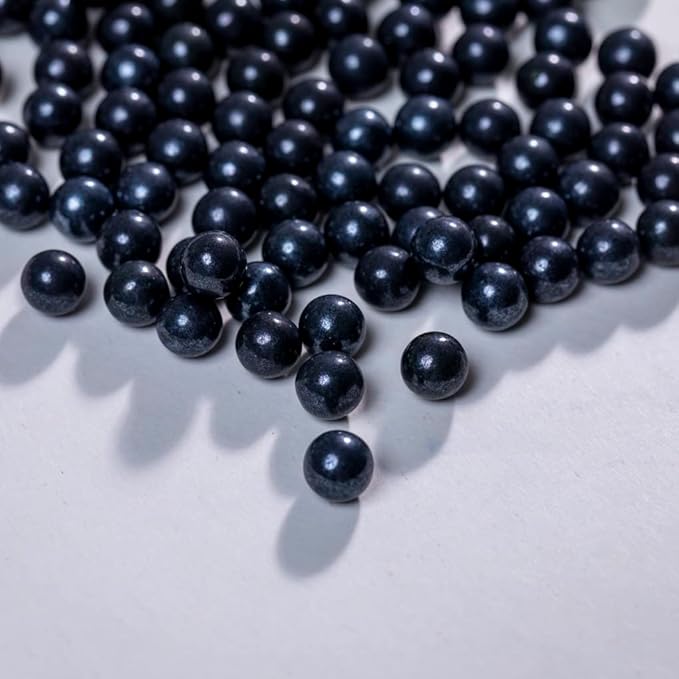 Black Sprinkles Edible Pearls Sprinkles,Cake Sprinkles130g 4.6OZ,Cookie Sprinkles,Sugar Pearl, Edible Candy Pearls for Cake Cupcake Decorationg (7mm-Black)