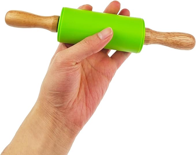 2 Pack Small Rolling Pin for Kids, Kids Rolling Pin for Home Kitchen (9 Inch)