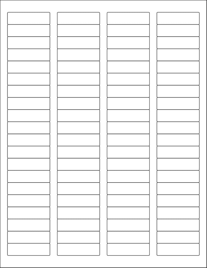 NextDayLabels – 1-3/4" x 1/2" Rectangular Sticker Labels for Printer - White Laser/Inkjet Printer Labels Return Address Labels Shipping Label Stickers (100 Sheets, 80 Per Sheet, 8000 Labels)
