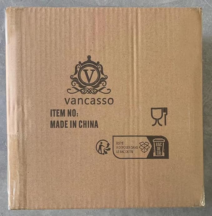 vancasso Selene 6 oz Ceramic Ramekins Set of 6, Microwave & Dishwasher Safe Souffle Cups for Baking, Dip & Sauce, Desserts, Handcrafted Blue Floral Bowls