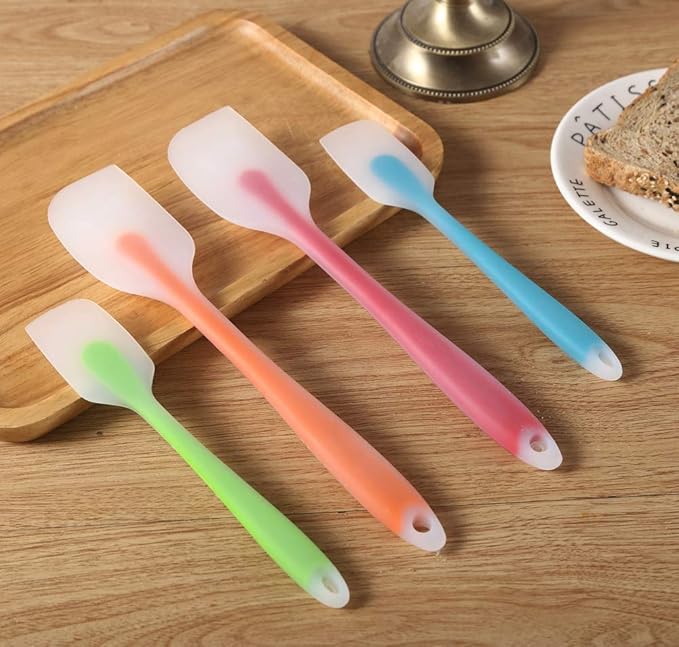 Silicone Spatula Set of 4 - Heat Resistant Flexible Spatula 450F with Stainless Steel Core - Food Grade Premium Good Grip Kitchen Utensils - Seamless, Heavy Duty, BPA Free, Dishwasher Safe