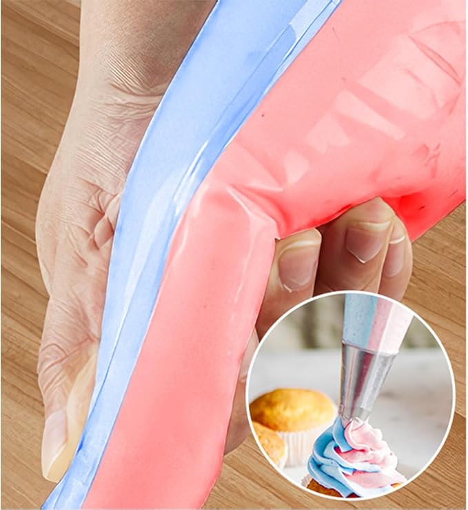 ilauke 15 inch Piping Bags, 100 Pcs Thickened Disposable Pastry Bags Decorating, Icing Piping Bags for Frosting Cake Buttercream Frosting Cupcake Baking Decoration Supplies