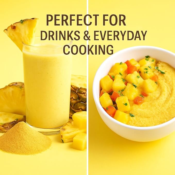 Confect Pineapple Powder | Pure & Natural Fruit Powder for Smoothies, Baking, Beverages, Juices, Tea & DIY Recipes | Vegan, Gluten-Free, No Added Sugar – 8 OZ