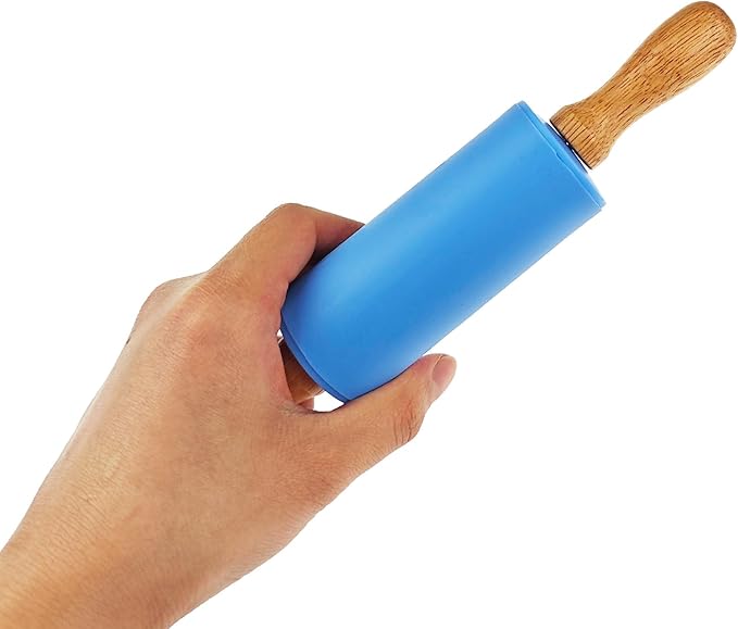 2 Pack Small Rolling Pin for Kids, Kids Rolling Pin for Home Kitchen (9 Inch)