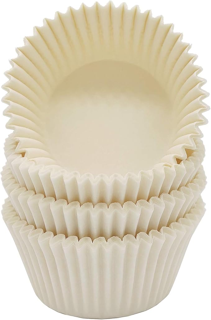 Premium White Standard Greaseproof Cupcake Liners Muffin Baking Cups for Wedding, 100-Count