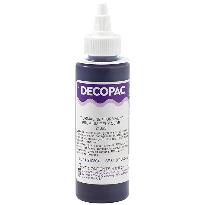 DecoPac Tourmaline Trend Premium Gel Color Cake Decorations, Pink Food Coloring - Pink Gel Color - 4 Fl Oz